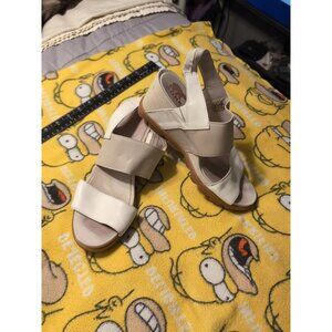 Sorel Womens Joanie II Slingback Wedge Sandal White/Cream Size 10